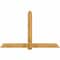 Ekena Millwork Eugene Rough Sawn Timber Gable Bracket, Western Red Cedar, 84"W x 53"H x 4"D x 6"F, 15/12 Pitch GBW084X53X0406EUG00RWR - alternate 1
